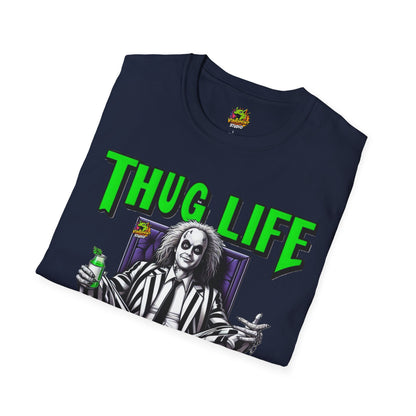 | - Beetlejuice Shirt | Thug Life Halloween T-Shirt | Creepy Beetlejuice Graphic Tee - custom-made. limited stock. Order yours now and stand out with this exclusive piece!