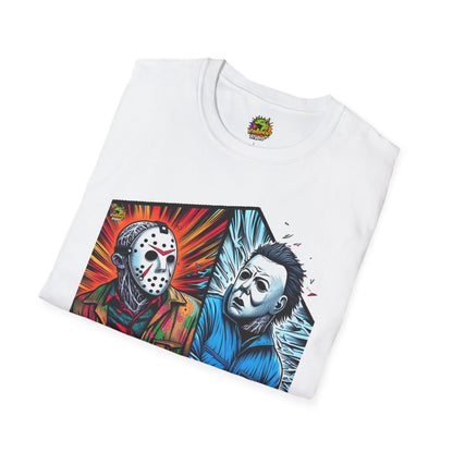 & - Funny Jason & Michael Myers Shirt | Halloween Horror T-Shirt - custom-made. perfect gift idea. Order yours now and stand out with this exclusive piece!