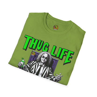 | - Beetlejuice Shirt | Thug Life Halloween T-Shirt | Creepy Beetlejuice Graphic Tee - premium material. limited stock. Order yours now and stand out with this exclusive piece!