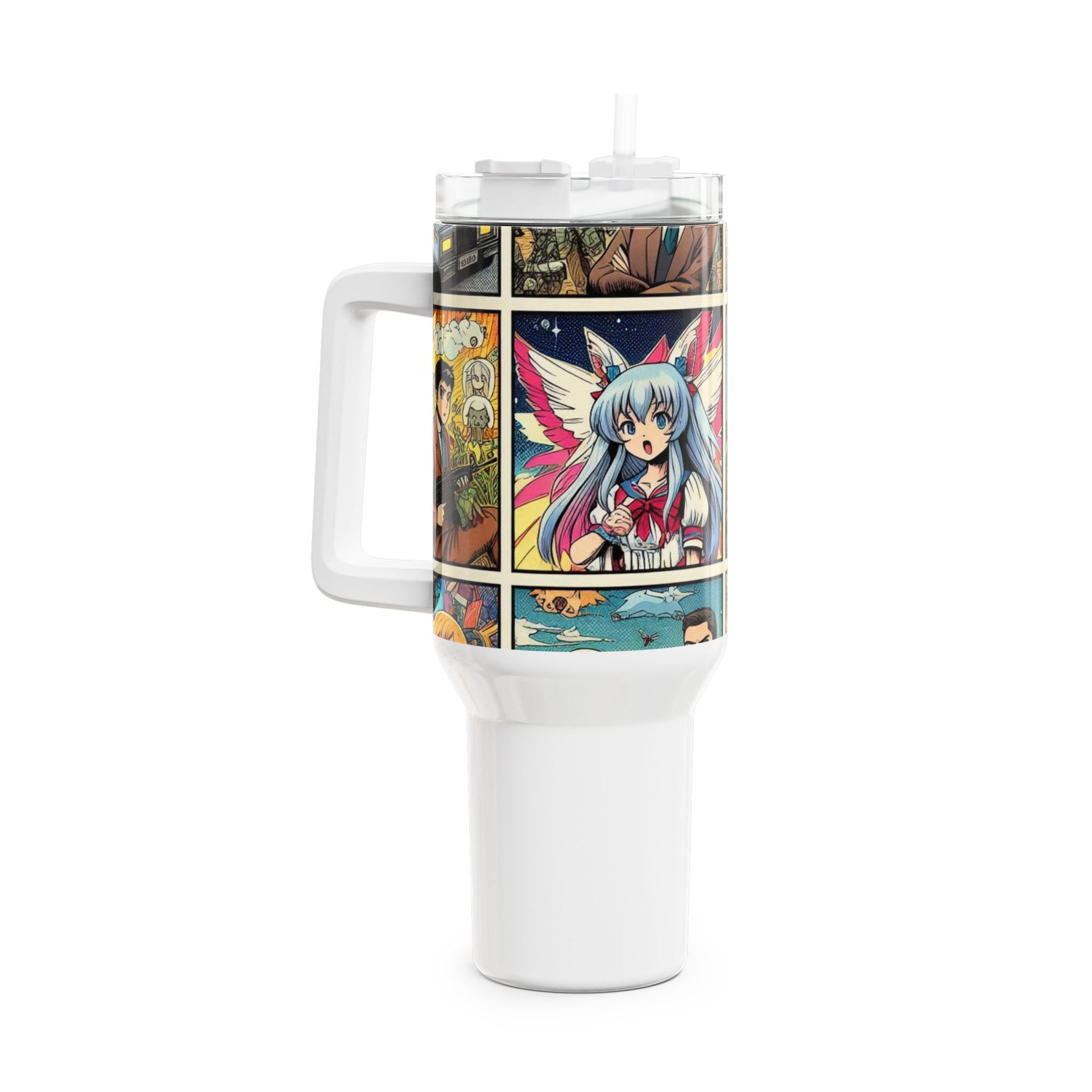 Colorful - Stanley Tumbler | Colorful Anime and Comics Themed Tumbler | Geek Drinkware for Fans - premium material. limited stock. Order yours now and stand out with this exclusive piece!