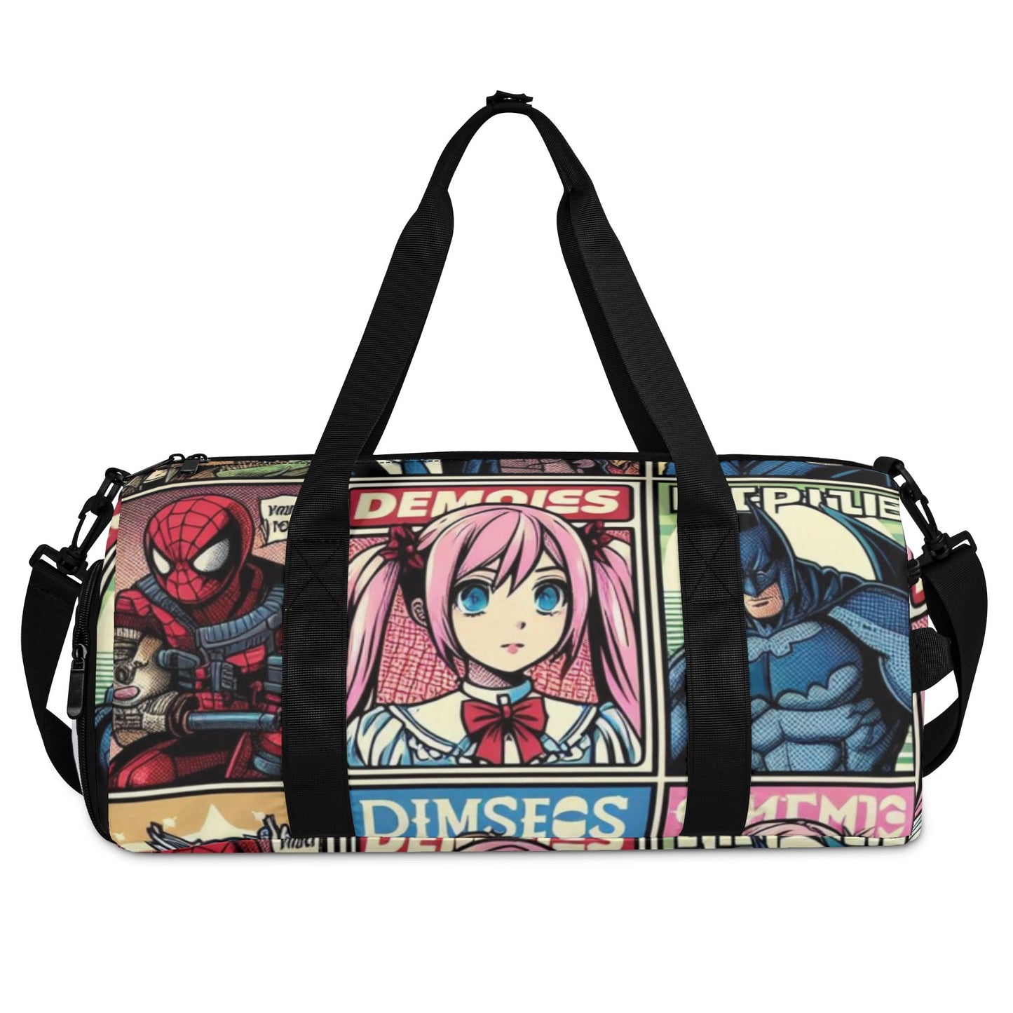 Anime Duffle Bag - [Color] - [Specific Anime Character if applicable] - Shown with [Context, e.g., a child holding it, the bag packed for a trip]