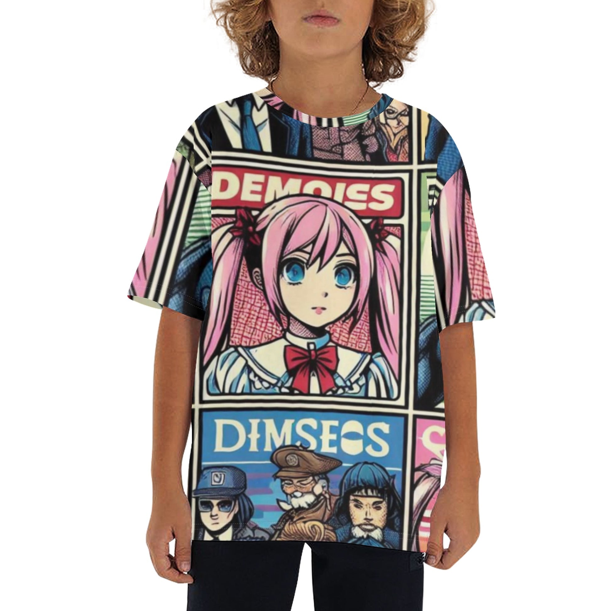 Kids Anime T-Shirt - [Color] - [Character Name if applicable] - Size [Size] - Front View (Example: Kids Anime T-Shirt - Blue - Naruto - Size 4T - Front View)