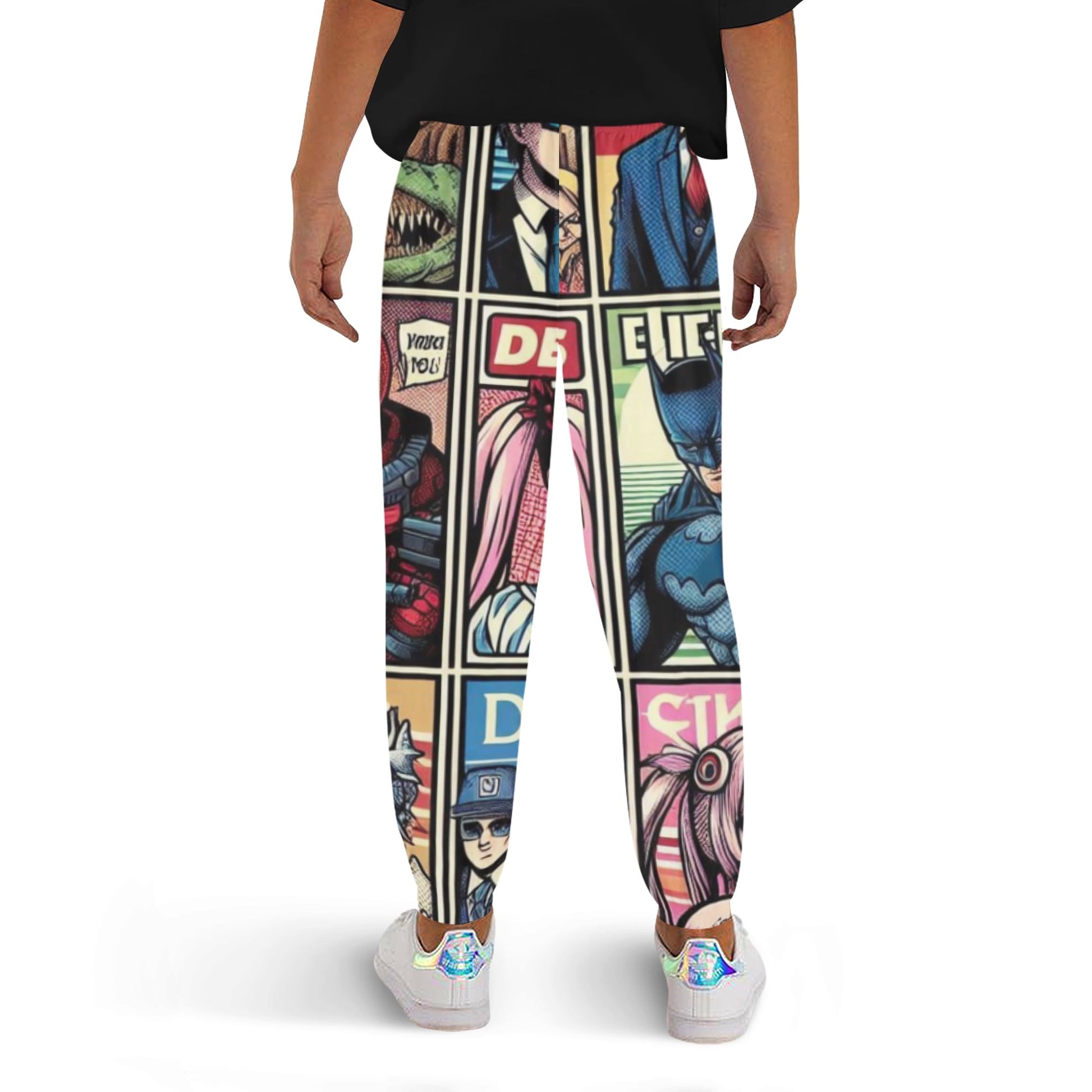 Close-up of vibrant [Color] Kids Anime Joggers, size [Size], showcasing detailed print of [Character Name or Anime Title] on soft, comfortable fabric. (Focuses on visual details and character/anime recognition)