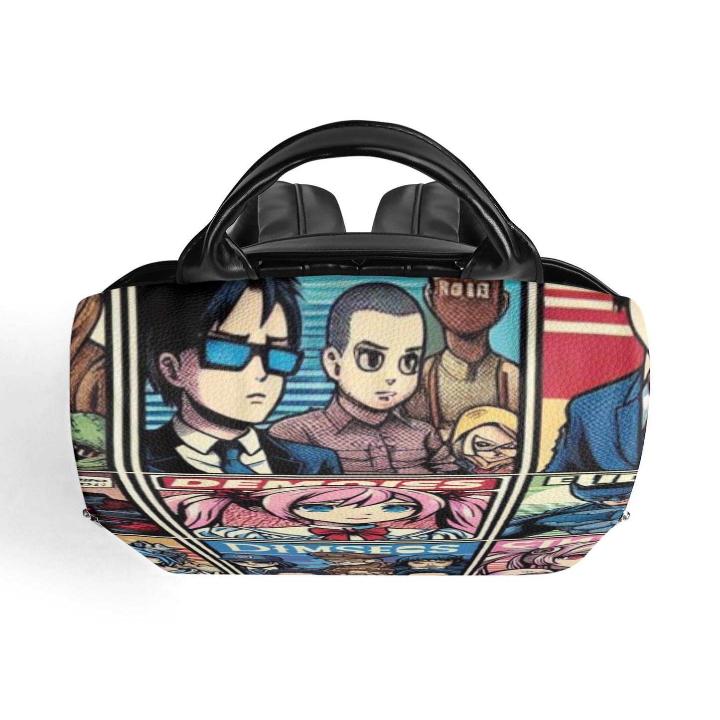 Child Model Wearing [Color] Anime Anti-Theft Backpack, Showing Adjustable Straps (Ages 2-10) -This version emphasizes the adjustable straps and uses a "child model" to create a relatable visual for parents shopping for their kids.