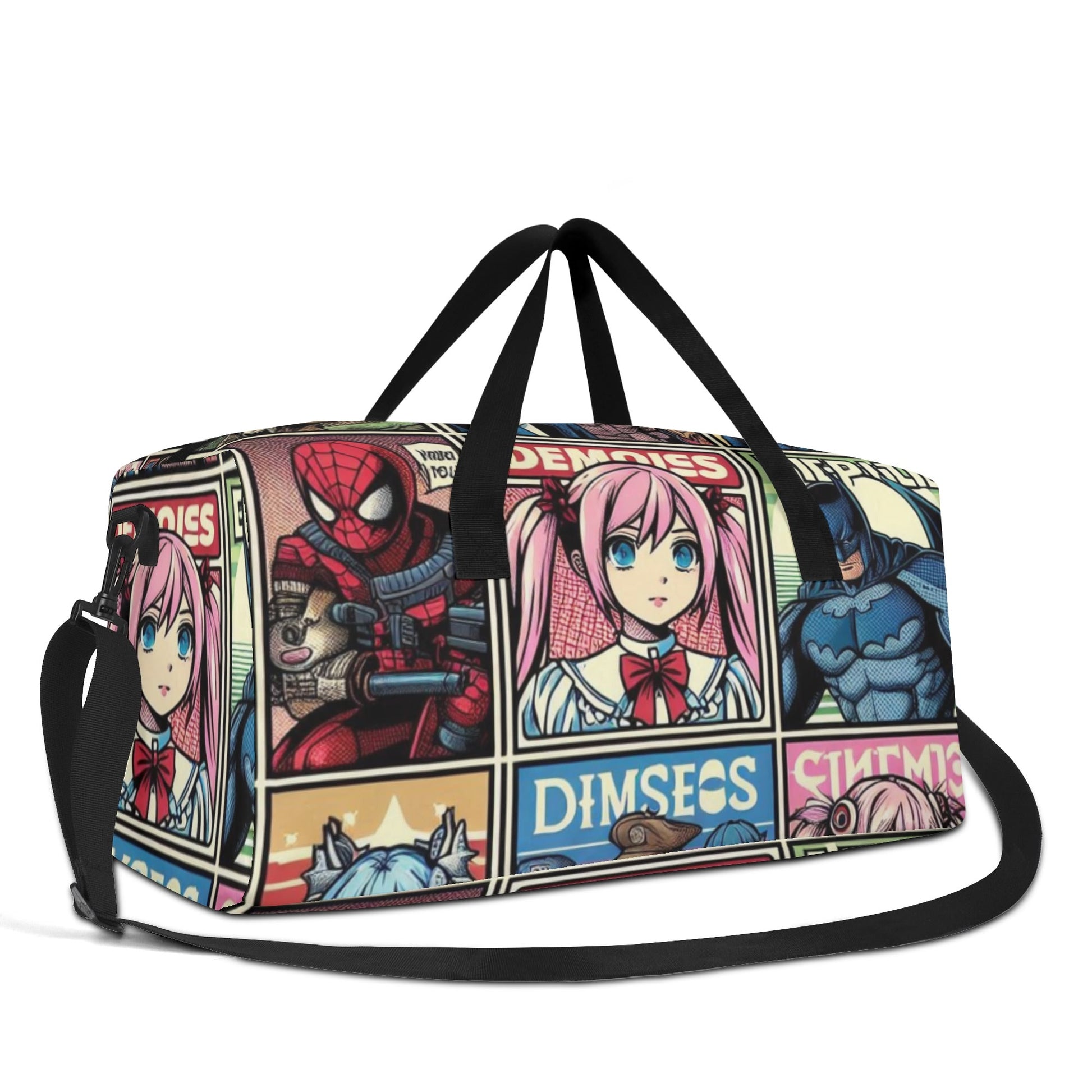 Close-up of the [Color] [Specific Anime Character/Design Description] kids anime duffel bag zipper, showcasing its smooth operation and durable construction. (Focuses on a specific feature and implies quality)