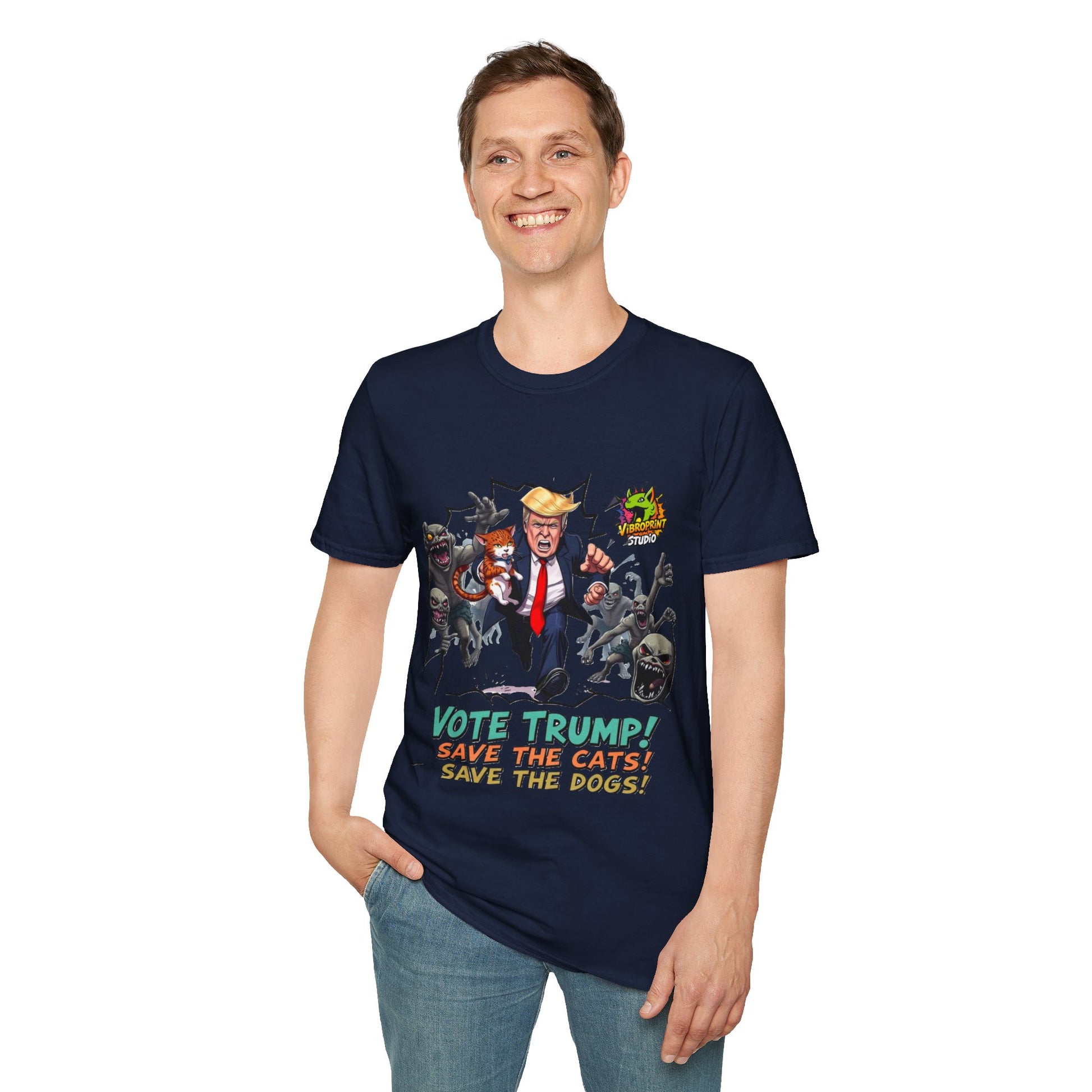 Tee - They're Eating the Dogs Shirt | Funny Cat and Dog Political Tee | Trump Election Satire T-Shirt - premium material. limited stock. Order yours now and stand out with this exclusive piece!