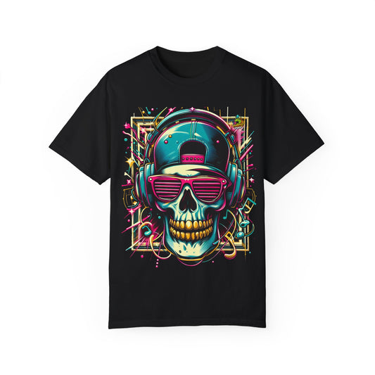 Abstract Neon Graffiti Rapper Merch | Bold Street Art Explosion T-Shirt - High Quality Image