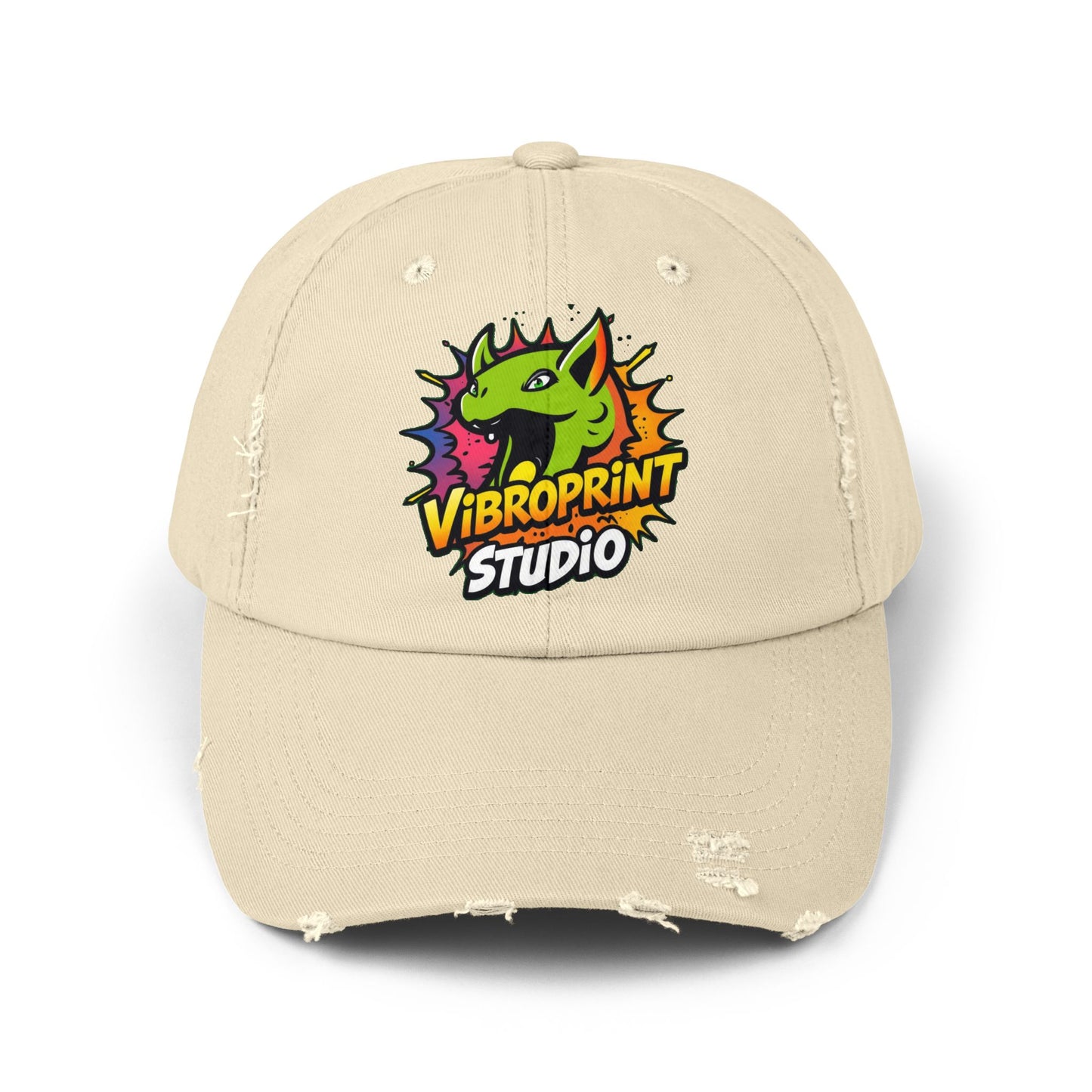 Vibroprint Studio Logo Distressed Cap | Vintage Designer Snapback |