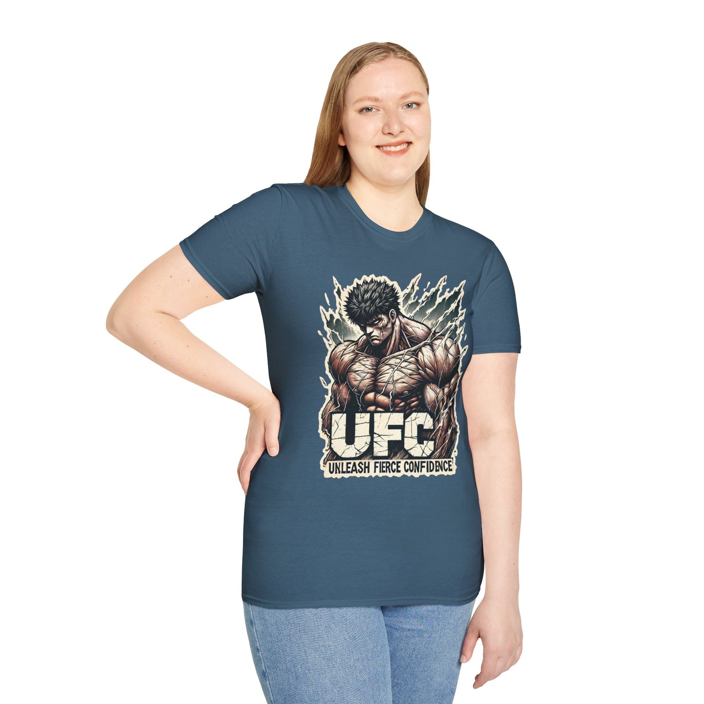 UFC T Shirt | Unleash Fierce Confidence | Motivational UFC Tee with Baki Anime Influence