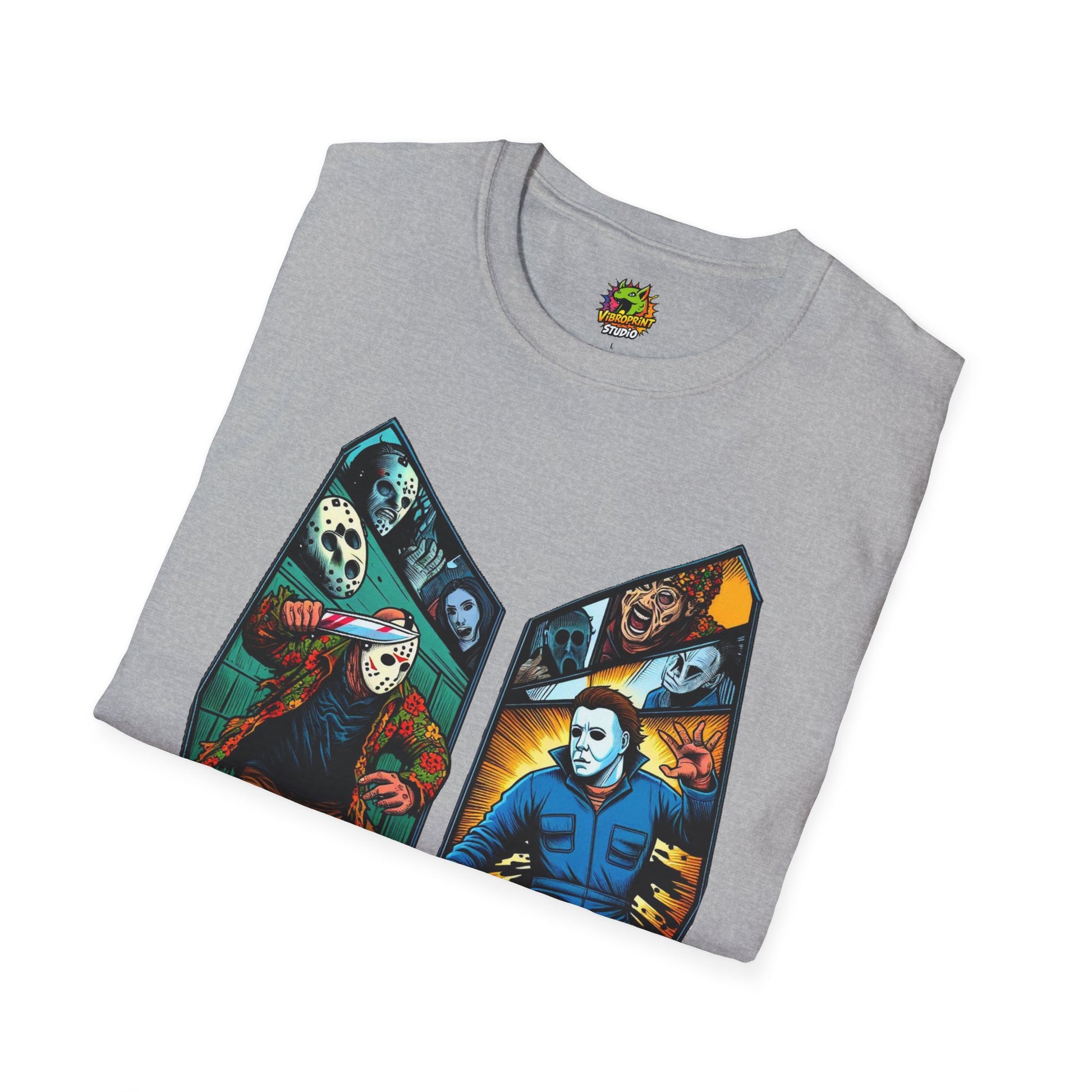 vintage horror shirt - Michael Myers Shirt | Jason & Michael Funny Horror Movie Tee - trending style. unique graphic tee featuring iconic horror characters. Order yours now and stand out with this exclusive piece!