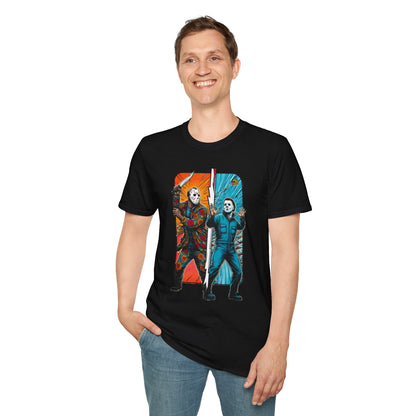 product - Jason Voorhees & Michael Myers Funny Horror Tee | Halloween Shirt - premium material. perfect gift idea. Order yours now and stand out with this exclusive piece!