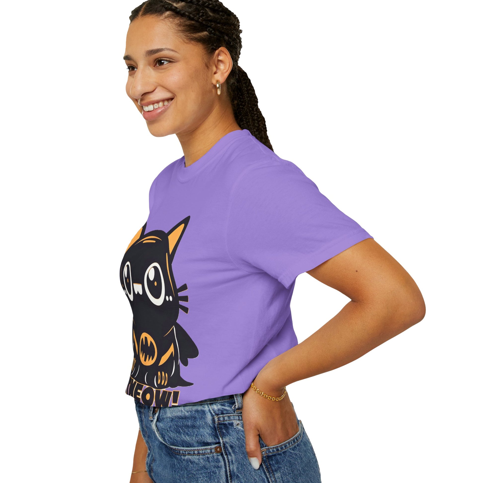 Superhero Cat T-Shirt - Cute Batman-Inspired Parody Design for Cat Lovers - High Quality Image