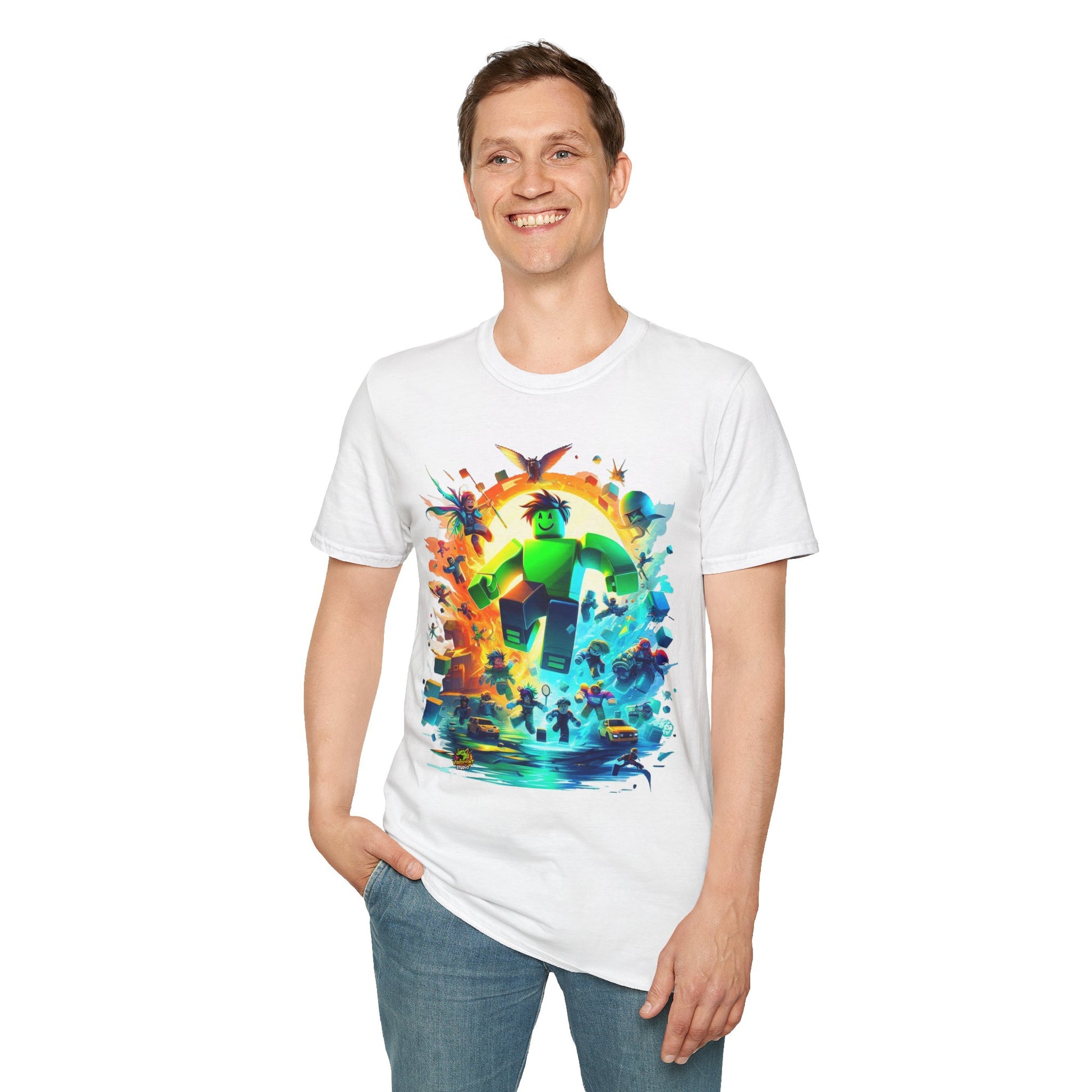 premium - Cool Roblox Adventure T-Shirt for Kids | Roblox Graphic Tee | Roblox Inspired Shirt for Boys & Girls | Fun Roblox Gift - Order yours now and stand out with this exclusive piece!