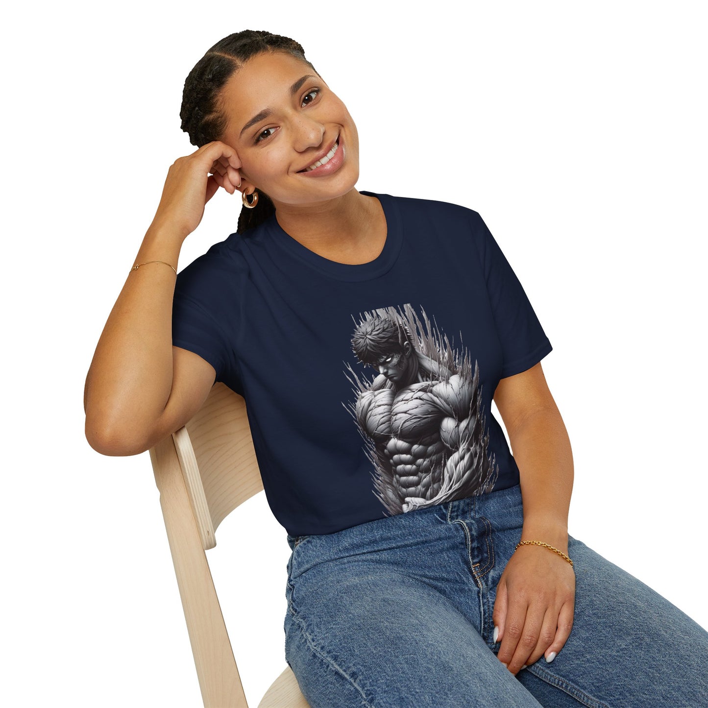 Halloween graphic tee - UFC T Shirt | Unleash Fierce Confidence | UFC Tee with Baki Anime Inspiration for Fitness Lovers - comfortable fit. perfect Halloween gift for fans of horror culture. Order yours now and stand out with this exclusive piece!