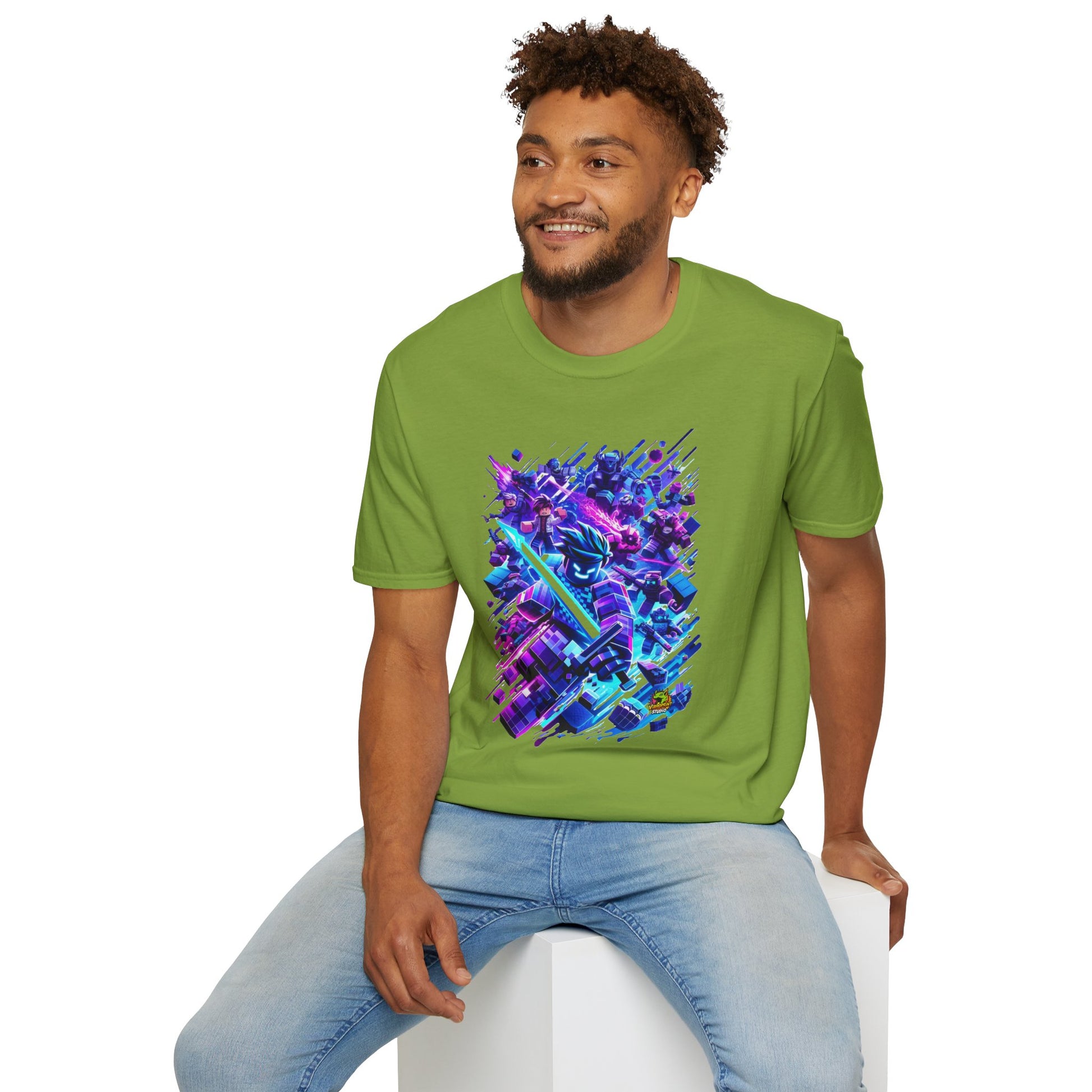 T-Shirt - Roblox T-Shirt - Gamer's Quest - premium material. perfect gift idea. Order yours now and stand out with this exclusive piece!