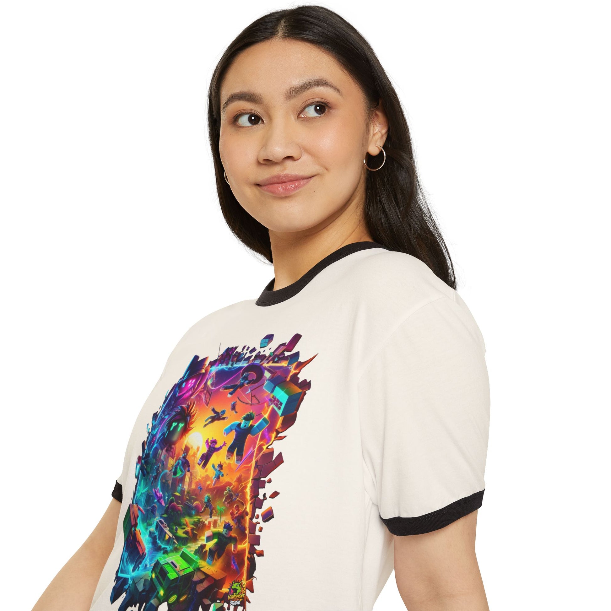 Roblox T Shirt for Gamers | Roblox Adventure Graphic Tee | Roblox T Shirt for All Ages - High Quality Image