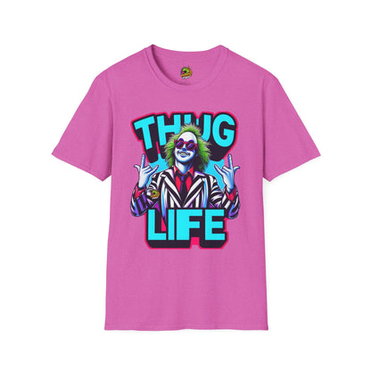 Thug - Beetlejuice Shirt | Thug Life Halloween Graphic Tee | Spooky Beetlejuice T-Shirt - custom-made. perfect gift idea. Order yours now and stand out with this exclusive piece!