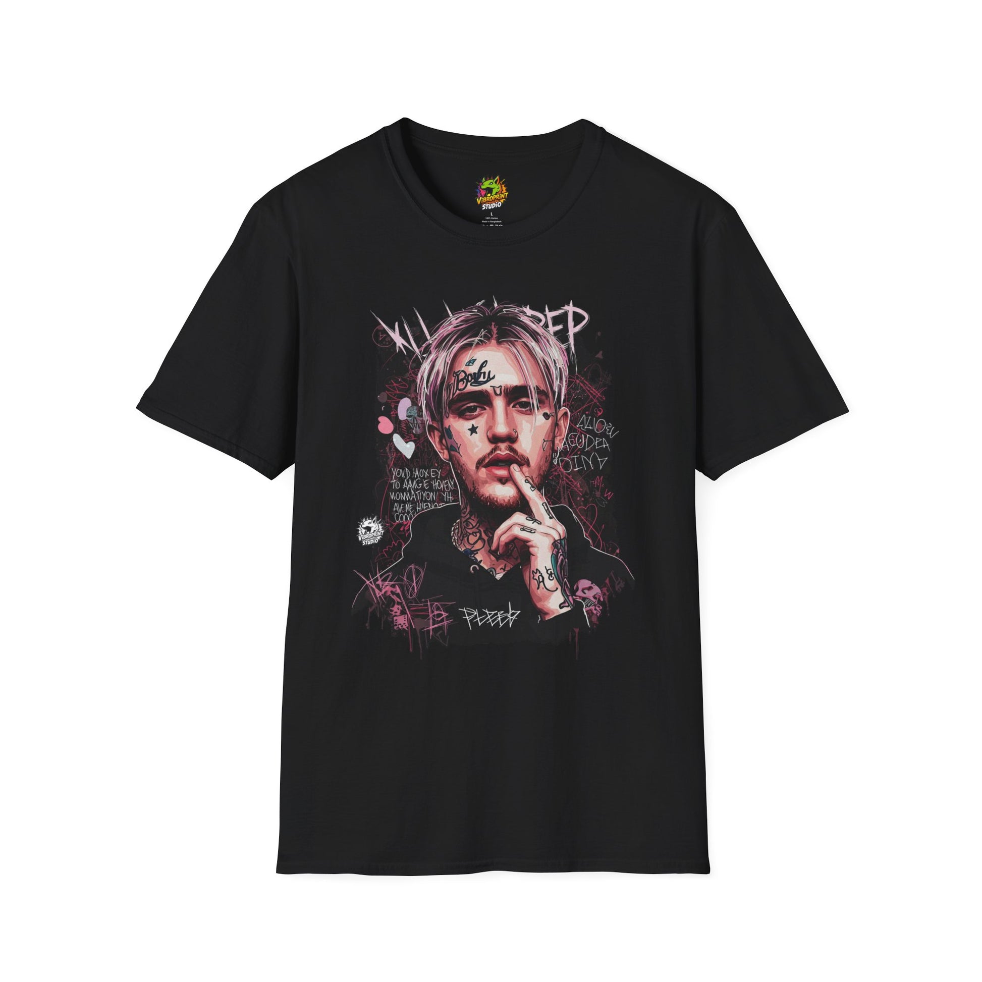 Lil Peep Merch T-Shirt - Original Vibroprint Studio Design - Goth, Emo, Sadboy Clothing