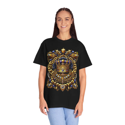 & - Rapper Merch Gold Chains & Crown Motif | Luxurious Hip-Hop Style T-Shirt - premium material. perfect gift idea. Order yours now and stand out with this exclusive piece!