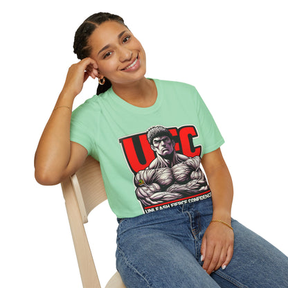 UFC T Shirt | Unleash Fierce Confidence | UFC Tee with Baki Anime Strength for Fitness Fans