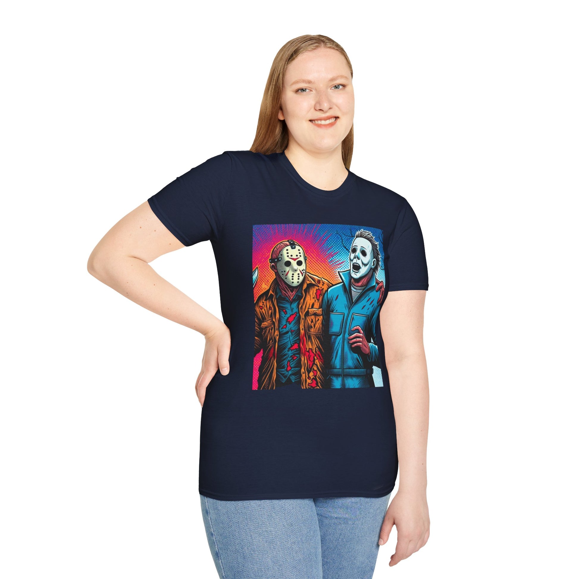 product - Jason Voorhees & Michael Myers Shirt | Funny Vintage Halloween Tee - premium material. limited stock. Order yours now and stand out with this exclusive piece!