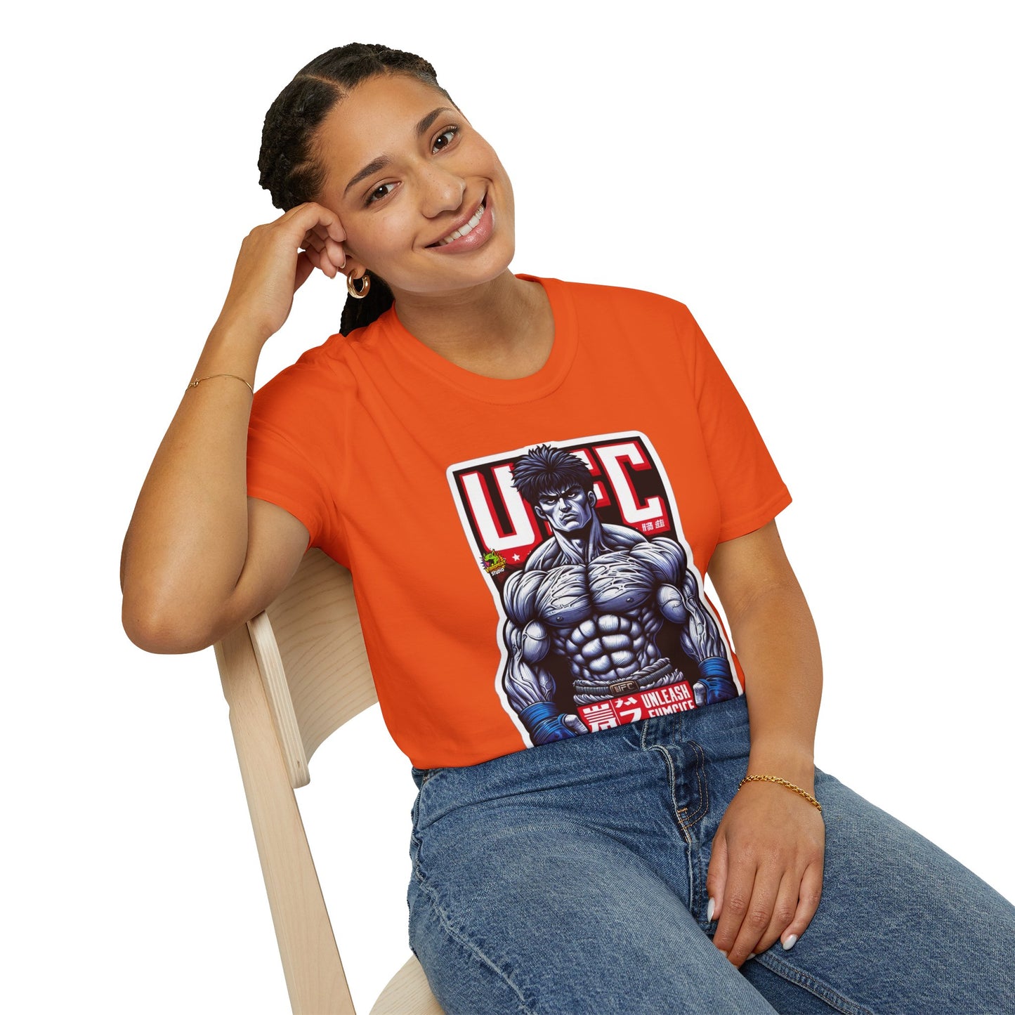 UFC T Shirt | Unleash Fierce Confidence | Motivational UFC Tee with Baki Anime Strength