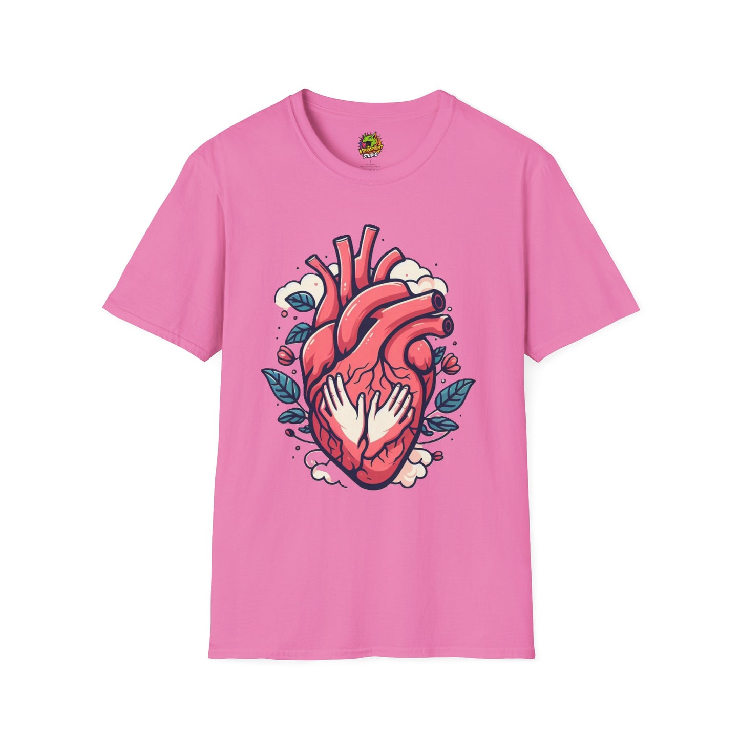 Unisex Valentine's Day T-Shirt on Model - Casual softstyle gift idea