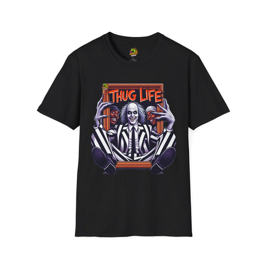 Beetlejuice Shirt | Thug Life Graphic Tee | Funny Halloween Beetlejuice T-Shirt - High Quality Image