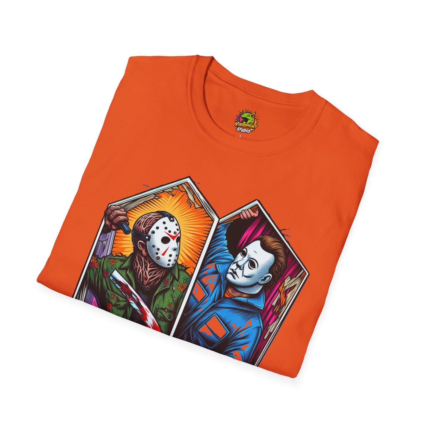 Jason & Michael Funny Halloween T-Shirt | Michael Myers Vintage Tee