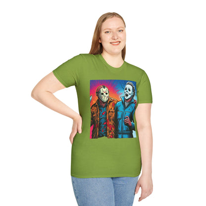 product - Jason Voorhees & Michael Myers Shirt | Funny Vintage Halloween Tee - premium material. limited stock. Order yours now and stand out with this exclusive piece!