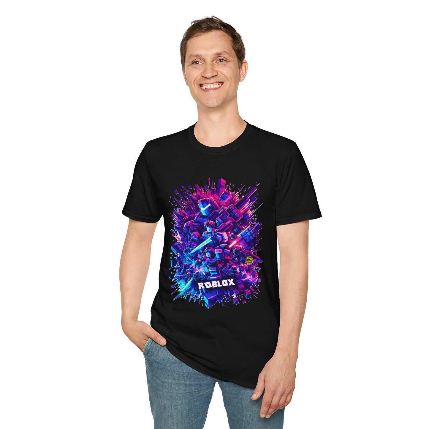 T-Shirt - Roblox T-Shirt - Blocky Universe - premium material. limited stock. Order yours now and stand out with this exclusive piece!