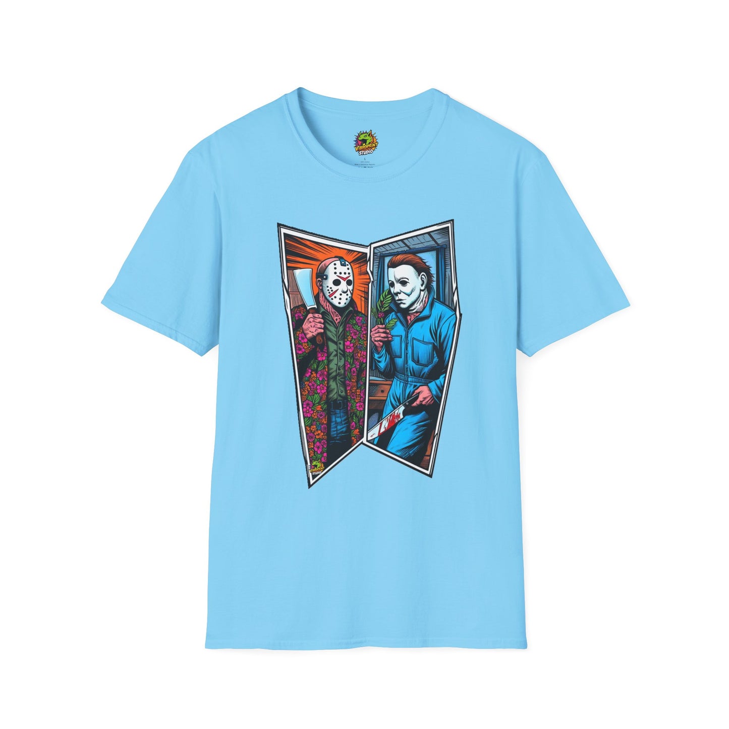 | - Jason Voorhees & Michael Myers Shirt | Funny Halloween Horror Tee - premium material. limited stock. Order yours now and stand out with this exclusive piece!