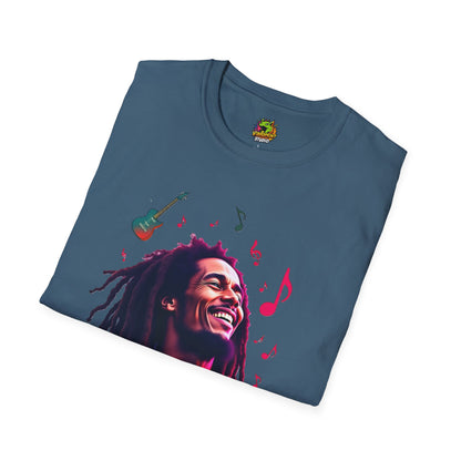 Bob Marley T-Shirt - Vibrant Rasta Revolution - VibroPrint Studio