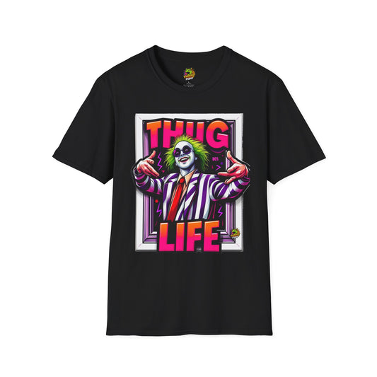 Beetlejuice Shirt | Spooky Thug Life Tee | Beetlejuice Graphic T-Shirt for Halloween - High Quality Image