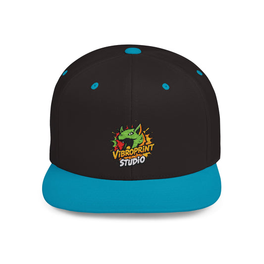 Vibroprint Studio Logo Flat Bill Hat | Premium Snapback Cap | - High Quality Image