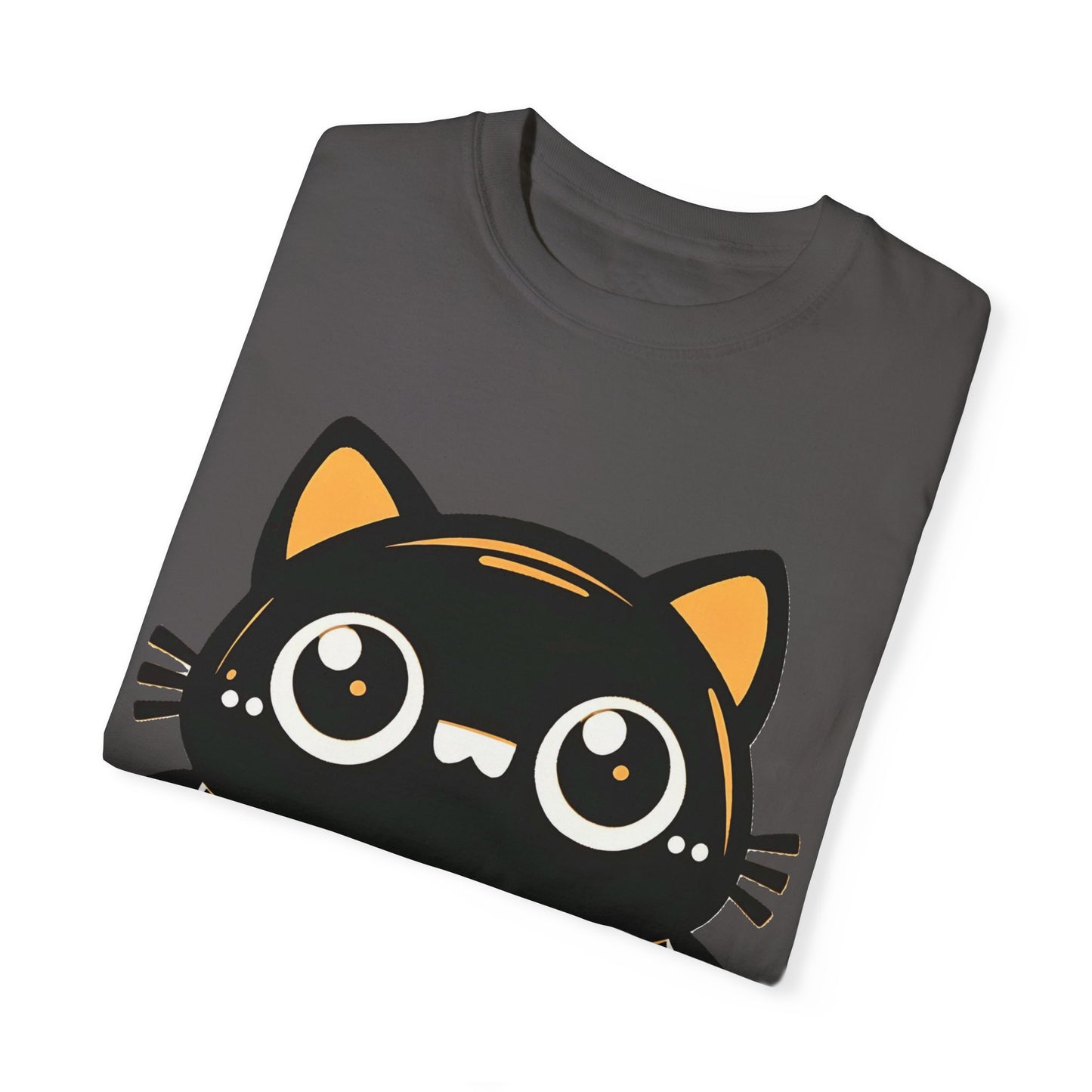 Superhero Cat T-Shirt - Cute Batman-Inspired Parody Design for Cat Lovers - High Quality Image