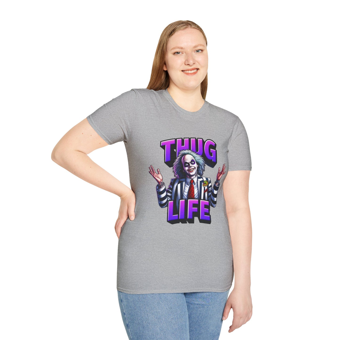 T-Shirt - Beetlejuice Shirt | Thug Life Halloween Tee | Funny Beetlejuice Graphic T-Shirt - custom-made. limited stock. Order yours now and stand out with this exclusive piece!