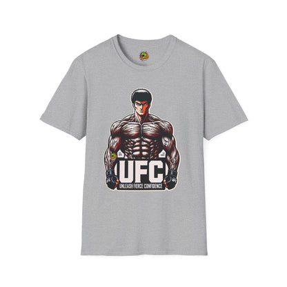 Fierce - UFC T Shirt | Unleash Fierce Confidence | UFC Tee with Baki Anime Inspiration for Athletes - custom-made. limited stock. Order yours now and stand out with this exclusive piece!