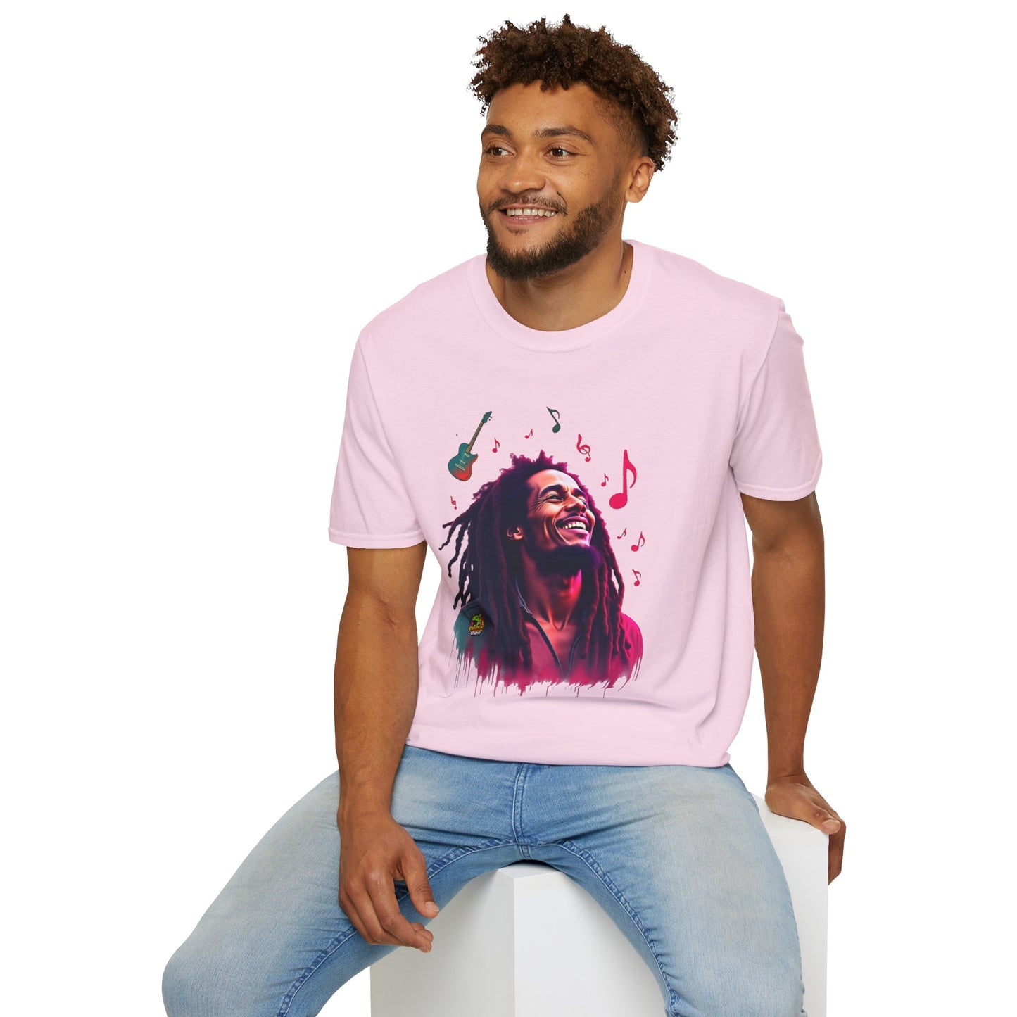 Bob Marley T-Shirt - Vibrant Rasta Revolution - VibroPrint Studio