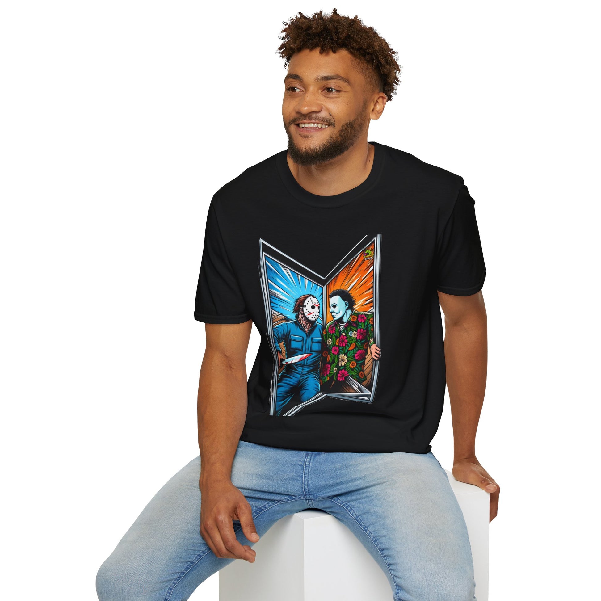 Tee - Funny Michael Myers Shirt | Jason Voorhees and Michael Halloween Tee - premium material. perfect gift idea. Order yours now and stand out with this exclusive piece!