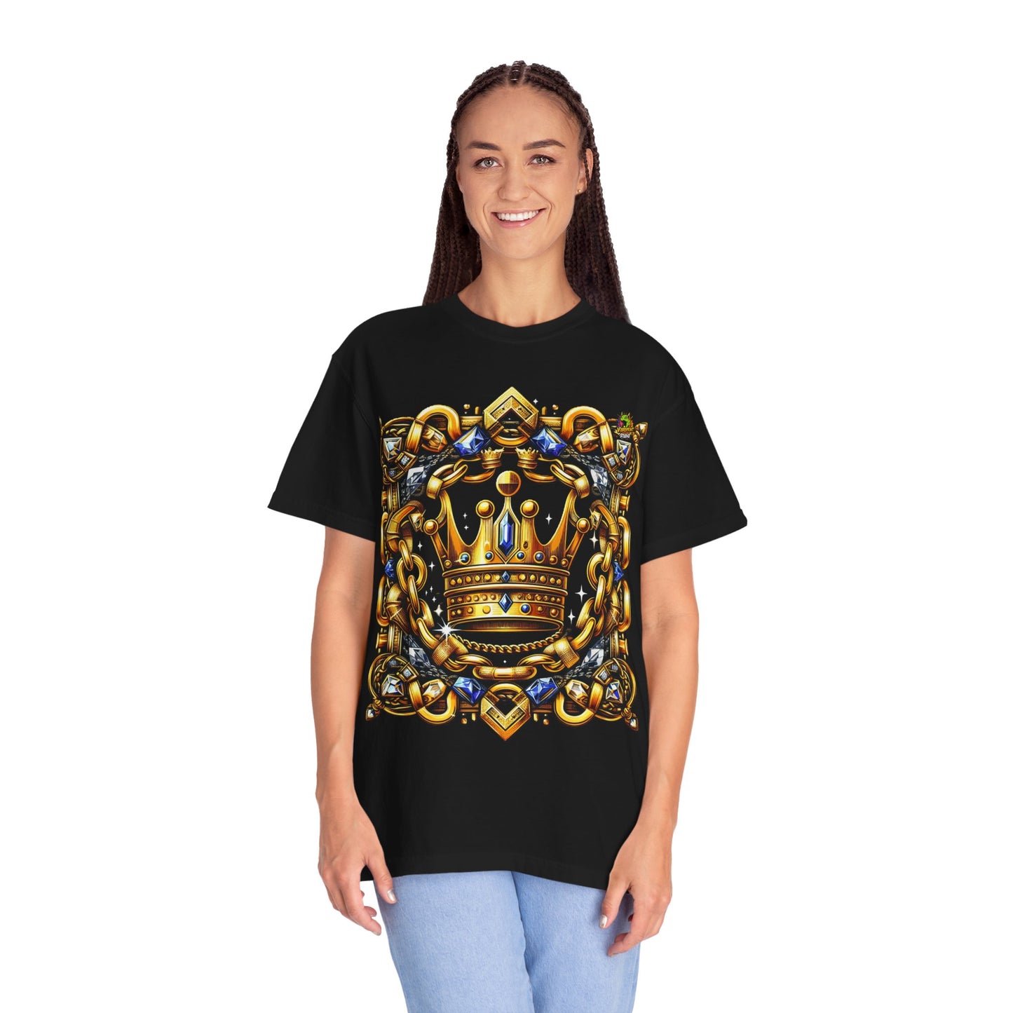 Royalty - Luxurious Hip-Hop Crown & Gold Chains Rapper Merch | Royalty T-Shirt - custom-made. limited stock. Order yours now and stand out with this exclusive piece!