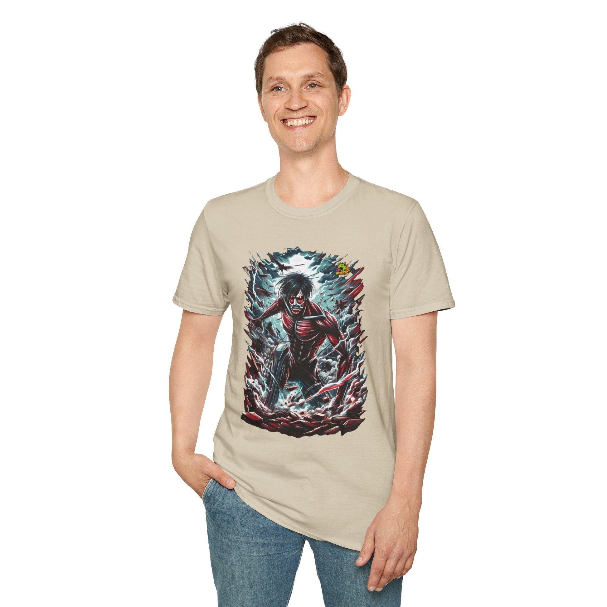 exclusive - Eren Yeager Titan’s Awakening Tee | Attack on Titan Shirt | Shingeki - premium material. limited stock. Order yours now and stand out with this exclusive piece!