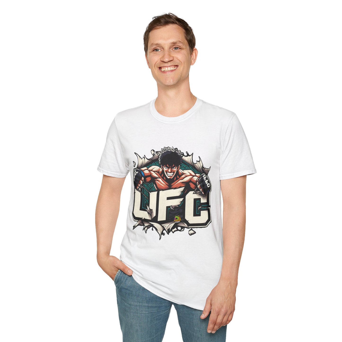 Michael Myers inspired design - UFC T Shirt | Unleash Fierce Confidence | Motivational UFC Tee Shirts - exclusive artwork. unique graphic tee featuring iconic horror characters. Order yours now and stand out with this exclusive piece!