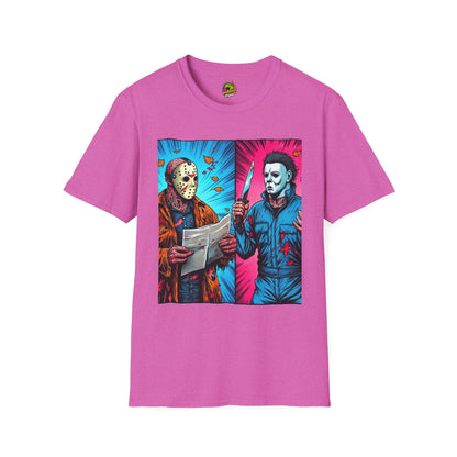 Jason - Michael Myers Vintage Tee | Jason Voorhees Funny Halloween Picnic Shirt - premium material. limited stock. Order yours now and stand out with this exclusive piece!