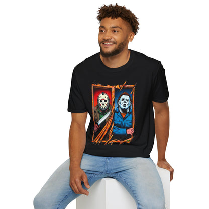 Michael Myers Vintage Tee | Jason Voorhees Funny Picnic Scene