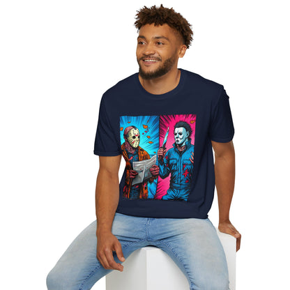 product - Michael Myers Vintage Tee | Jason Voorhees Funny Halloween Picnic Shirt - premium material. perfect gift idea. Order yours now and stand out with this exclusive piece!