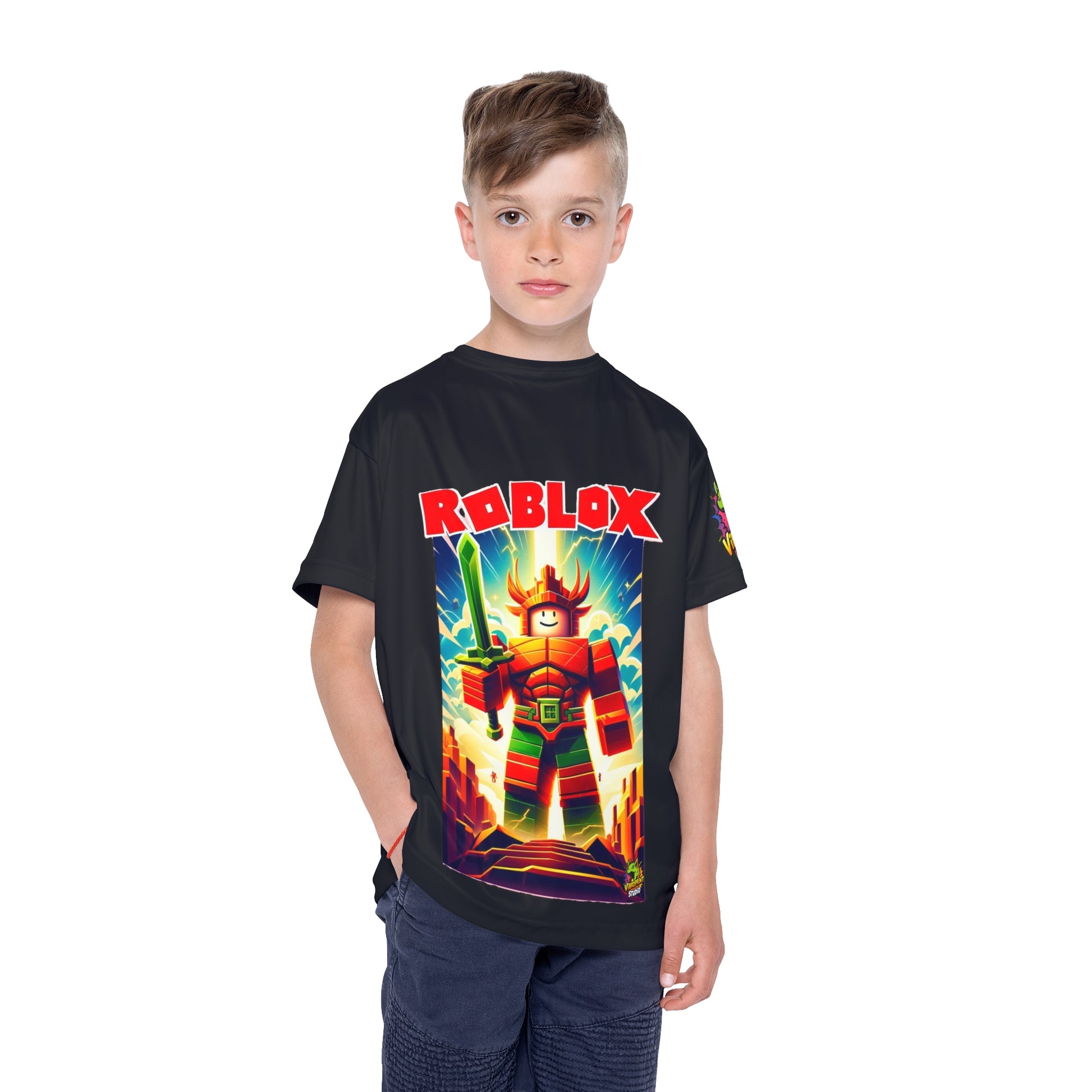 Red Roblox Graphic Tee for Kids