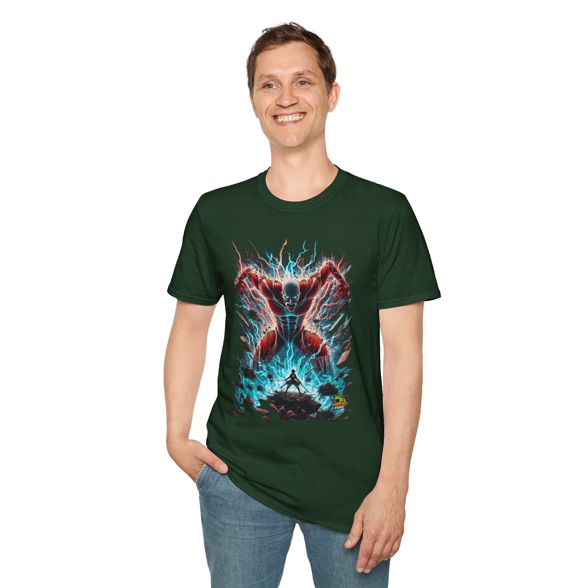 Eren Yeager Titan’s Courage Tee | Official Attack on Titan Shirt | - VibroPrint Studio