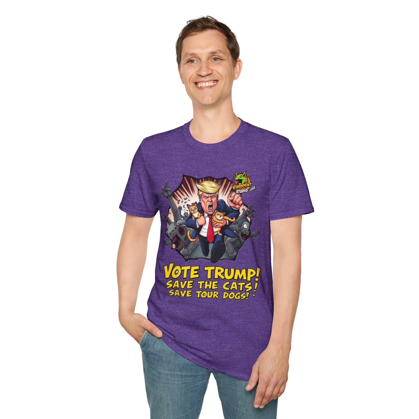 Eating - They're Eating the Dogs Tee | Trump Election Satire Shirt | Funny Political Graphic Tee - premium material. limited stock. Order yours now and stand out with this exclusive piece!