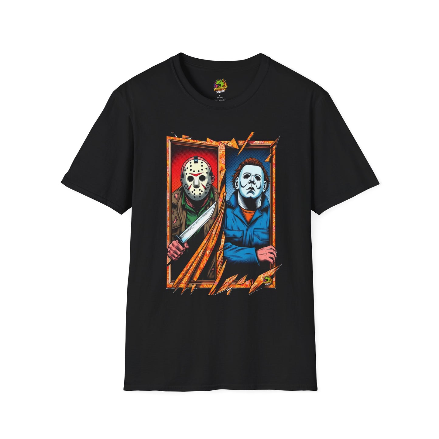 product - Michael Myers Vintage Tee | Jason Voorhees Funny Picnic Scene - custom-made. perfect gift idea. Order yours now and stand out with this exclusive piece!